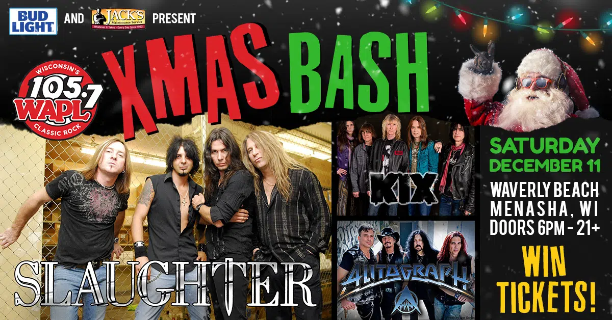 CONTEST WAPL Xmas Bash 2021 105.7 WAPL Wisconsin's Classic Rock