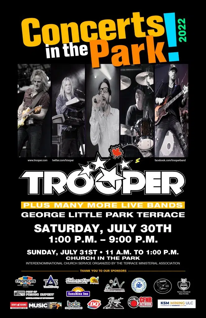Concerts in the Park - Terrace, BC 2022 -- Trooper