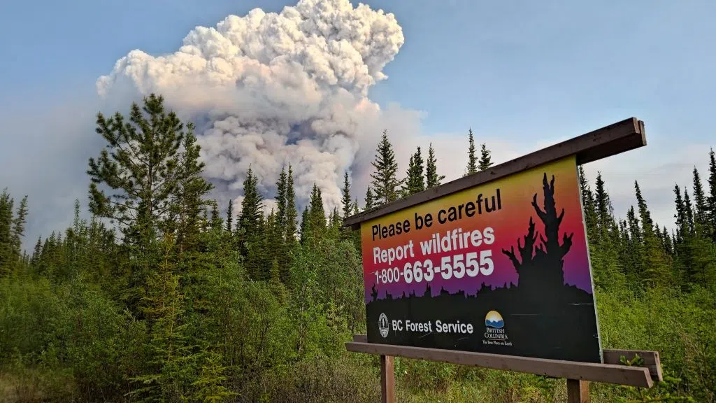 Glacier Creek Wildfire June 21st, 2025 // Courtesy: Matthew Lien, Yukon Singer-Songwriter