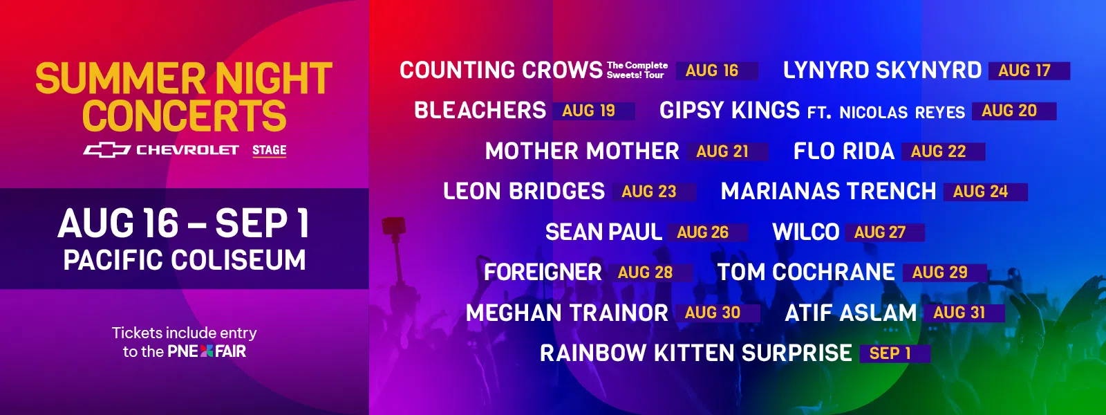 PNE Summer Nights Concerts 2025