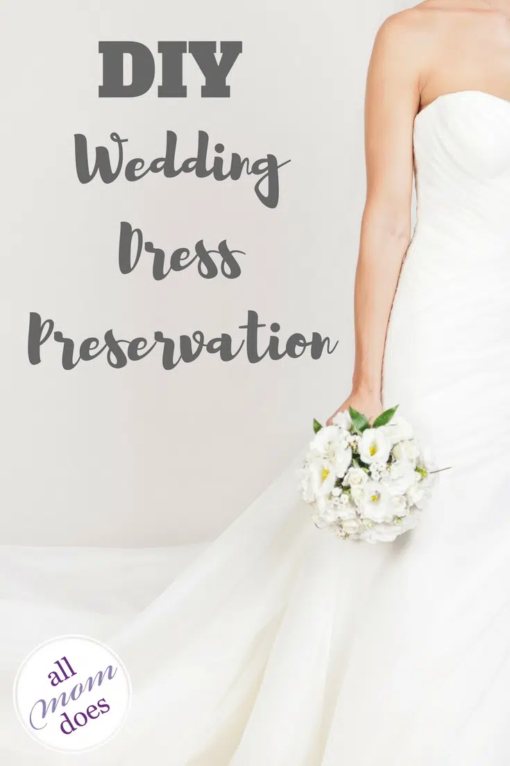 Preserve your own wedding dress with these DIY wedding dress preservation instructions. #diy #weddingdress #preservation