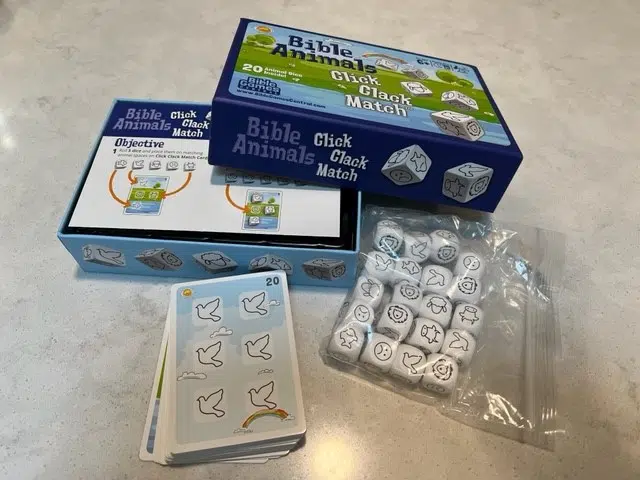 Bible Animals Click Clack Match Dice Game