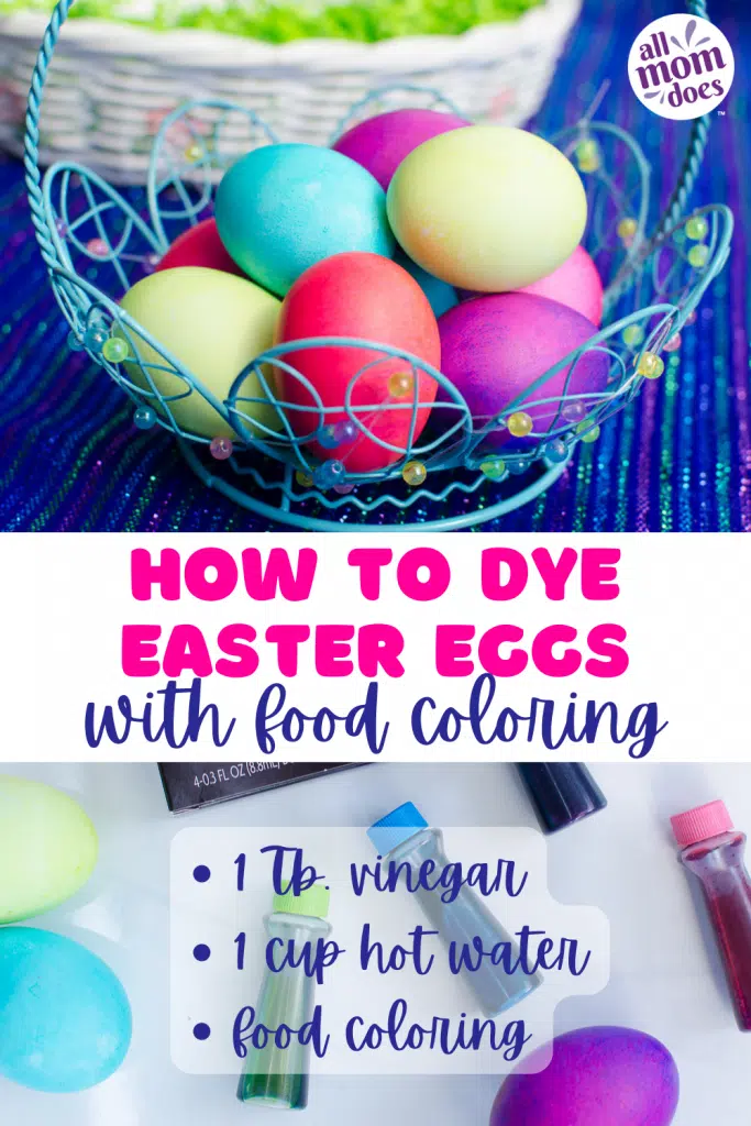 How to Dye Easter Eggs with Food Coloring (No Kit Required!) | AllMomDoes