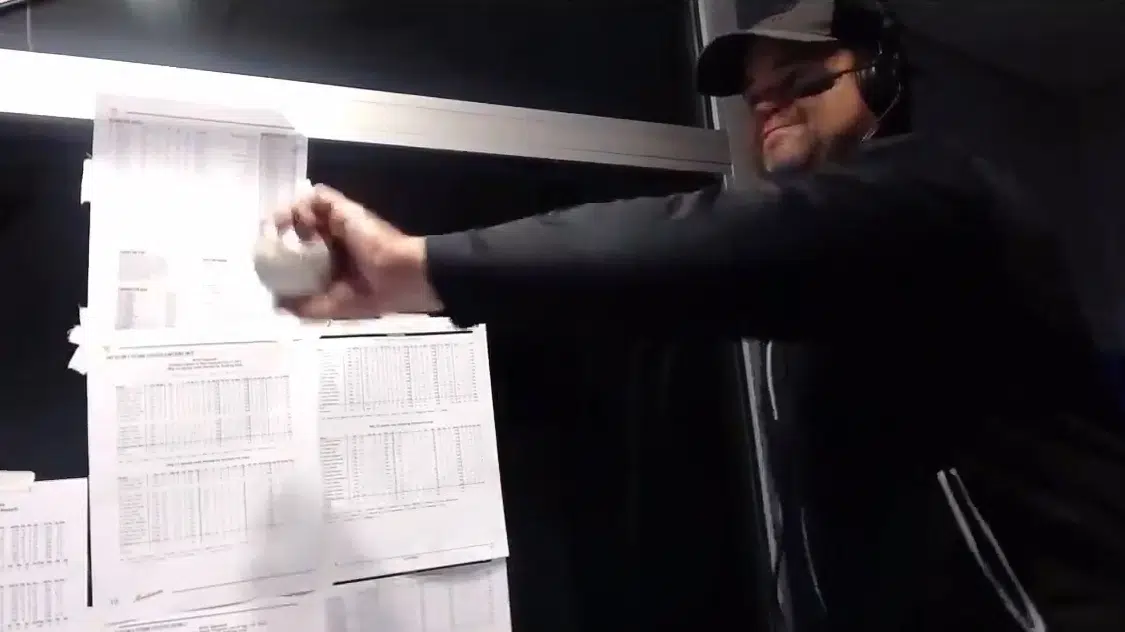 @TTU_Baseball radio play-by-play broadcaster Geoff Haxton made a one-handed catch with his bare hand on a foul ball into the booth. 