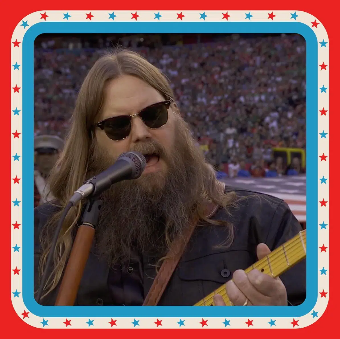 Chris Stapleton Releases Super Bowl Performance of "Star-Spangled Banner" To Streaming Platforms