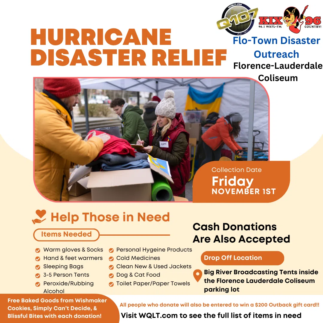 Feature: https://www.kix96country.com/flo-town-disaster-outreach-drive/