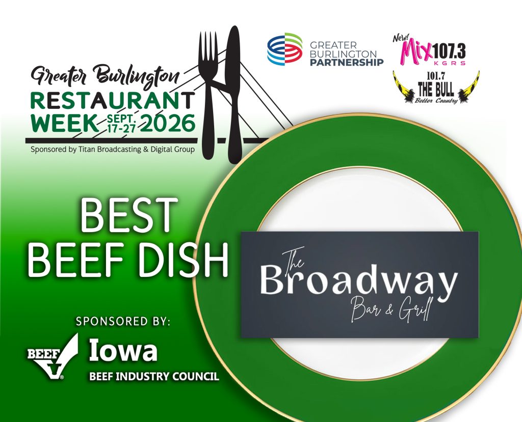 2026 Restaurant Week Certificate - Best Beef Dish - The Broadway