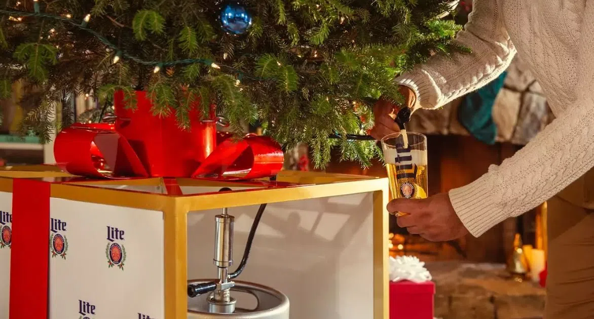 Holiday CHEERS! Miller Lite is Releasing a Christmas Tree Keg Stand ...