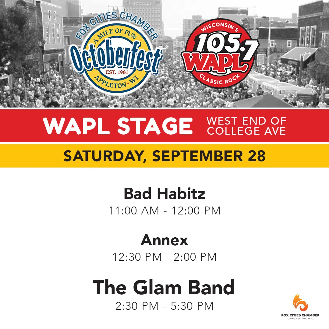 Appleton Octoberfest WAPL Stage 105.7 WAPL Wisconsin's Classic Rock