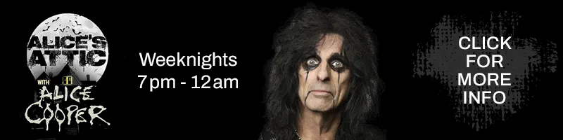 Catch Alice's Attic with Alice Cooper on WAPL weekdays from 7P-Midnight