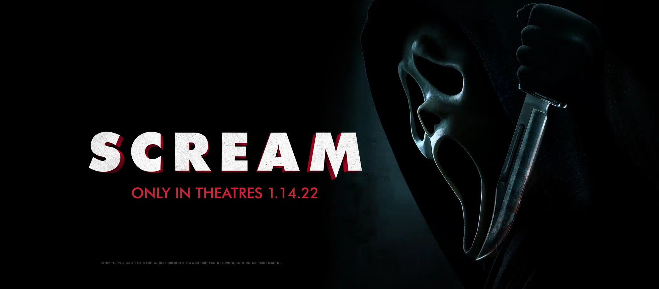 The new 'Scream' movie will only be in theaters on January 14, 2022