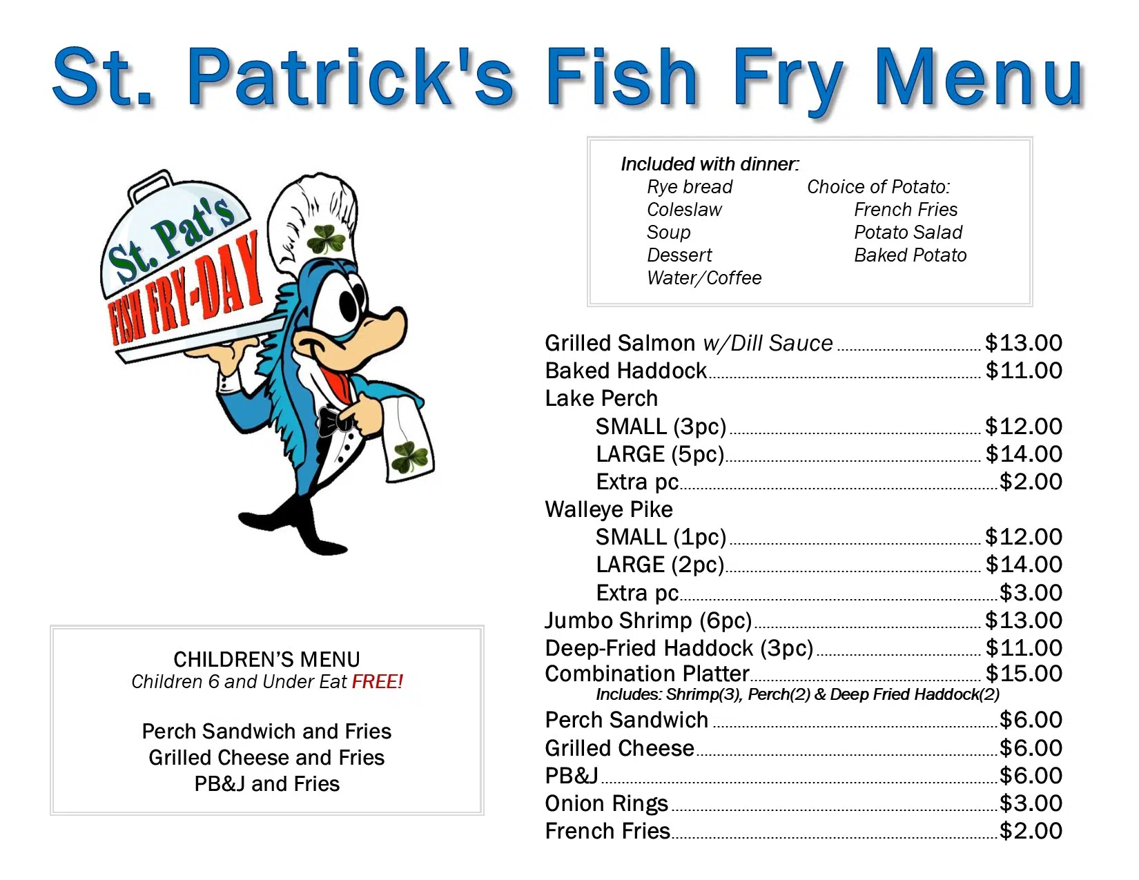 St. Patrick Parish Fish Fry WHBY
