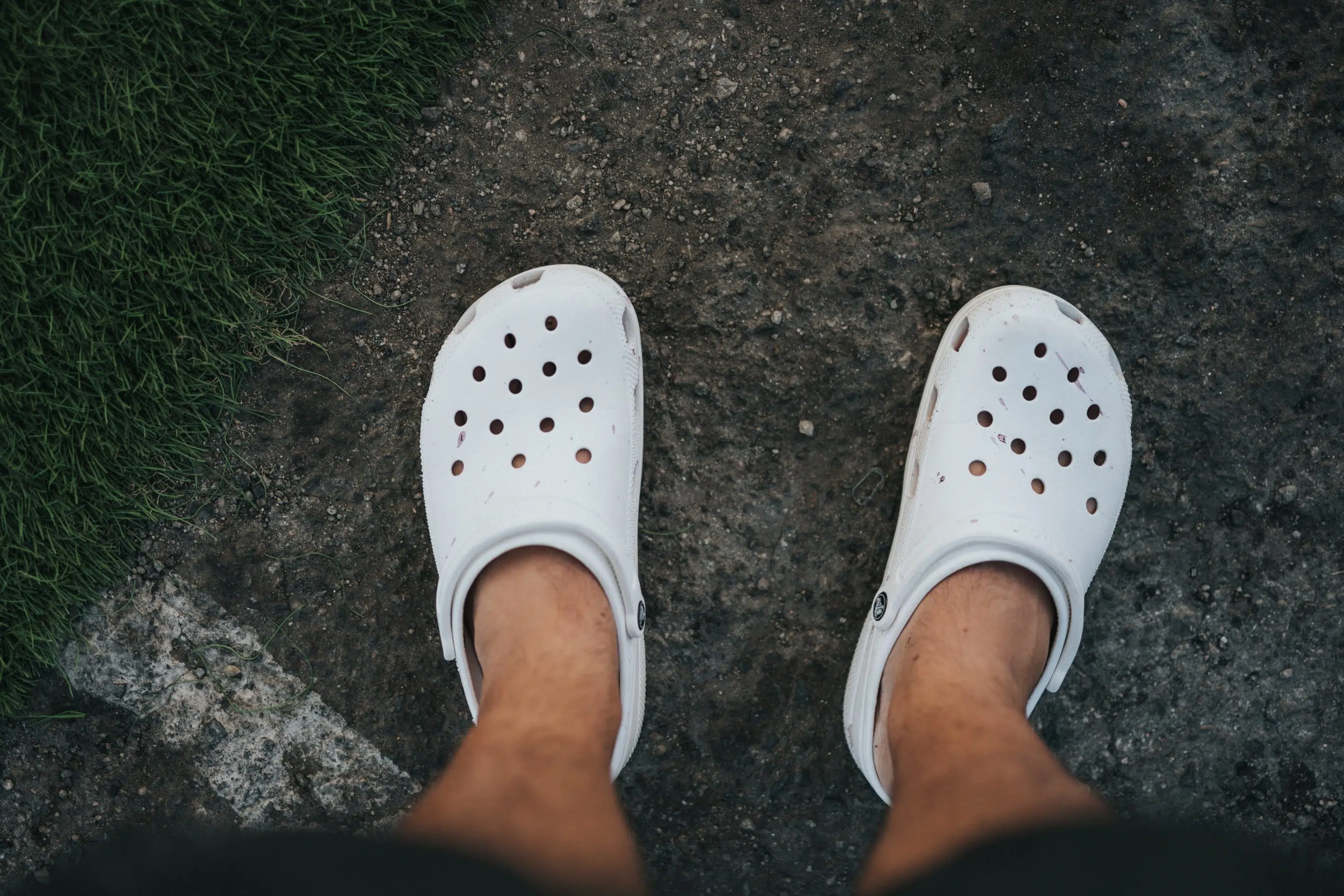 Crocs at shoe discount station