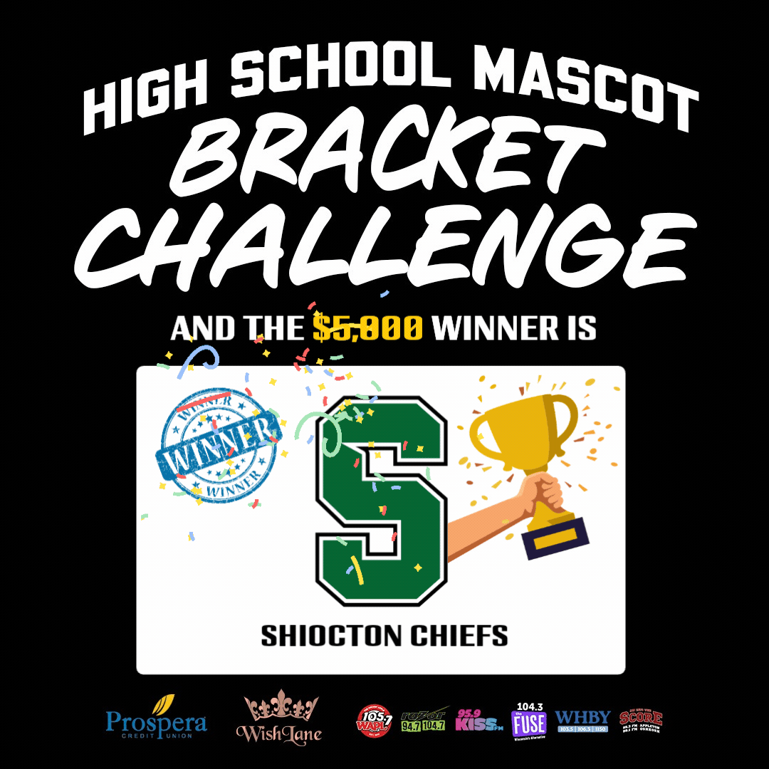 HS Mascot Championship Round_WINNER_V2 Congratulations to the Shiocton Chiefs on winning the 2026 High School Mascot Bracket Challenge!
