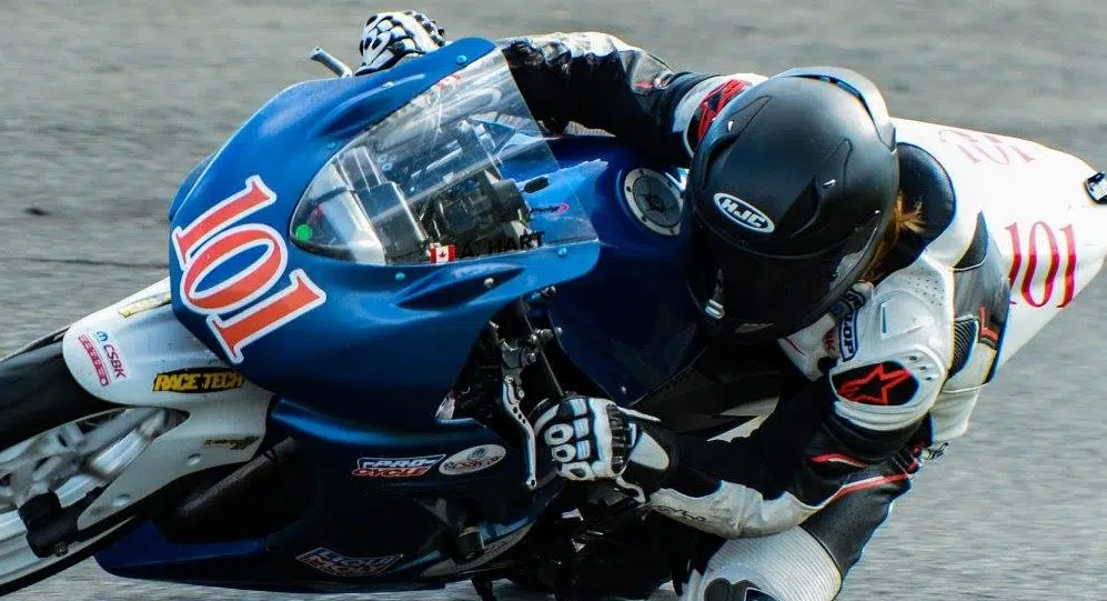 Local competitor finishes first in road racing league opener
