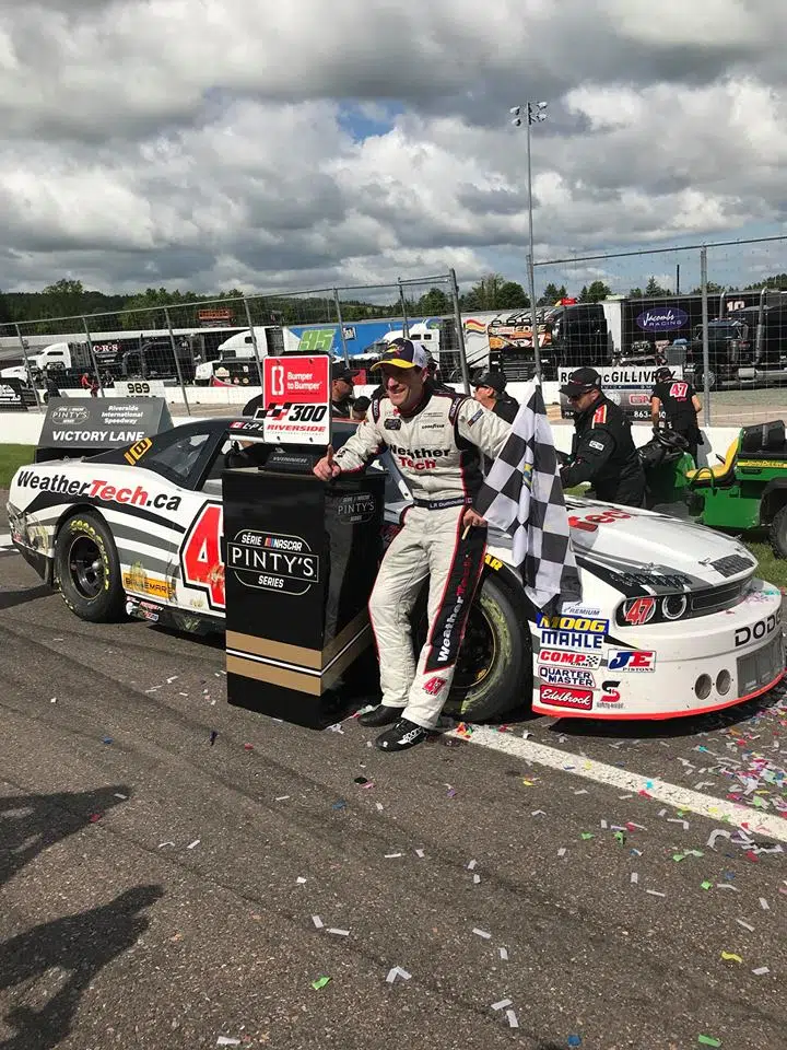 Dumoulin wins NASCAR event at Riverside