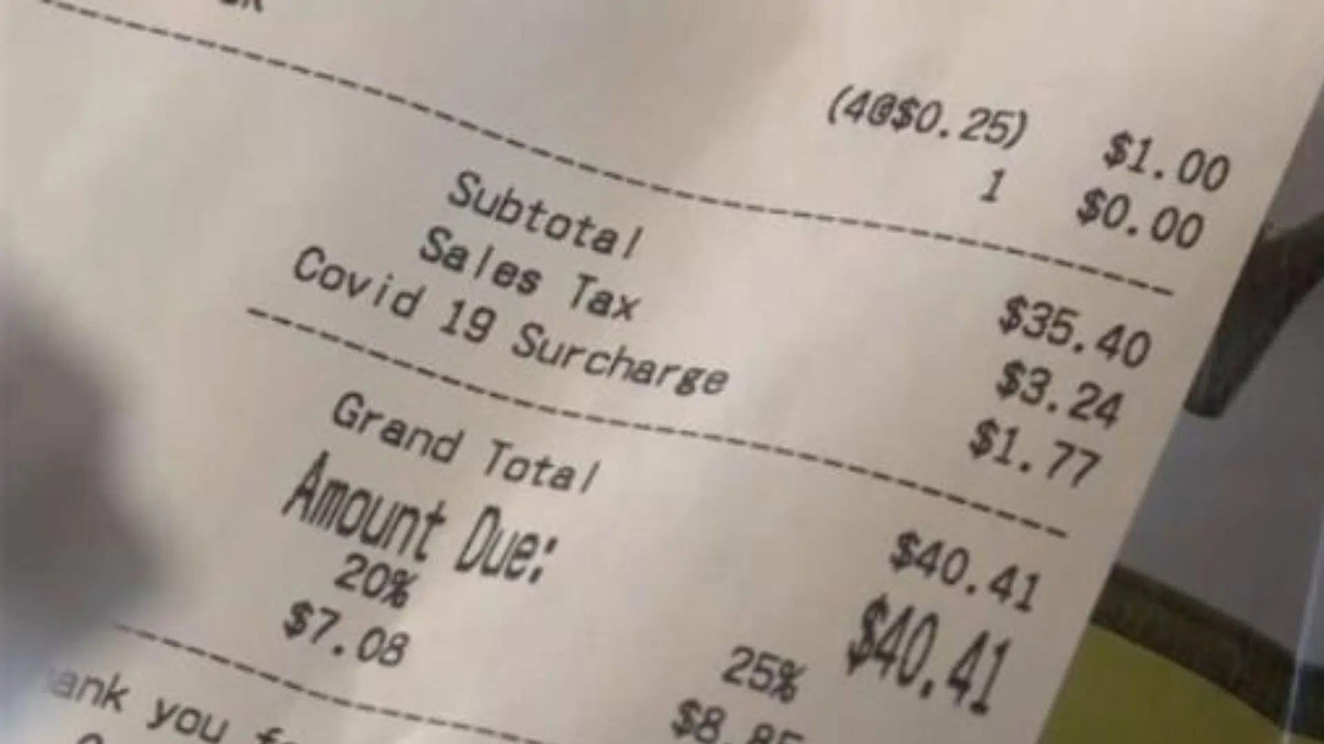 A COVID Surcharge may be coming to a receipt near you