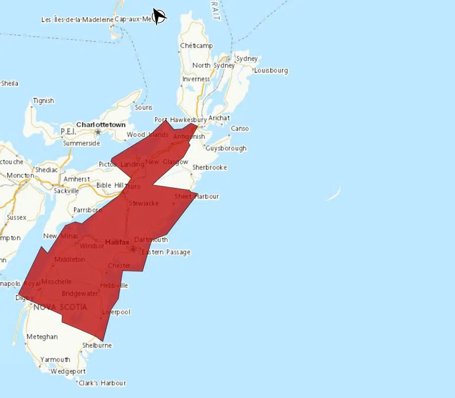 A heat warning has been issued for much of Mainland Nova Scotia