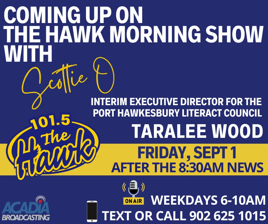 Scottie O chatted with Taralee Wood from the Port Hawkesbury Literacy Council