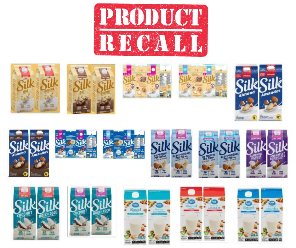 Health Canada Recalls Silk and Great Value brand plant based drinks