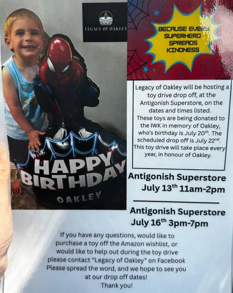 Toy drive in honor of 4 year old Oakley