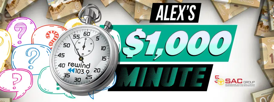 Alex’s $1000 Minute – Rules and Regs