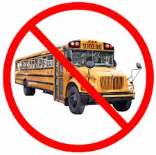 All school buses cancelled due to freezing rain in the forecast