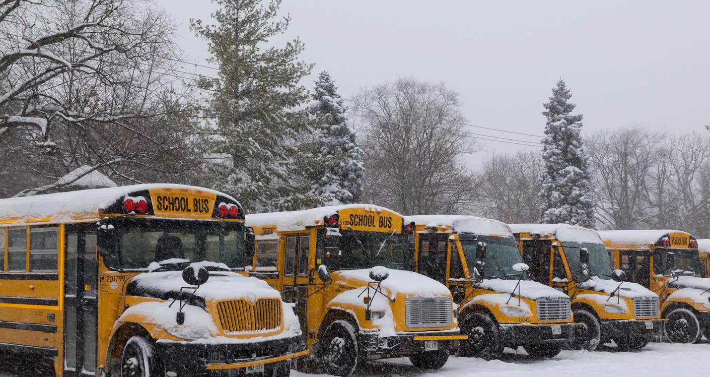 School buses cancelled across the Quinte region