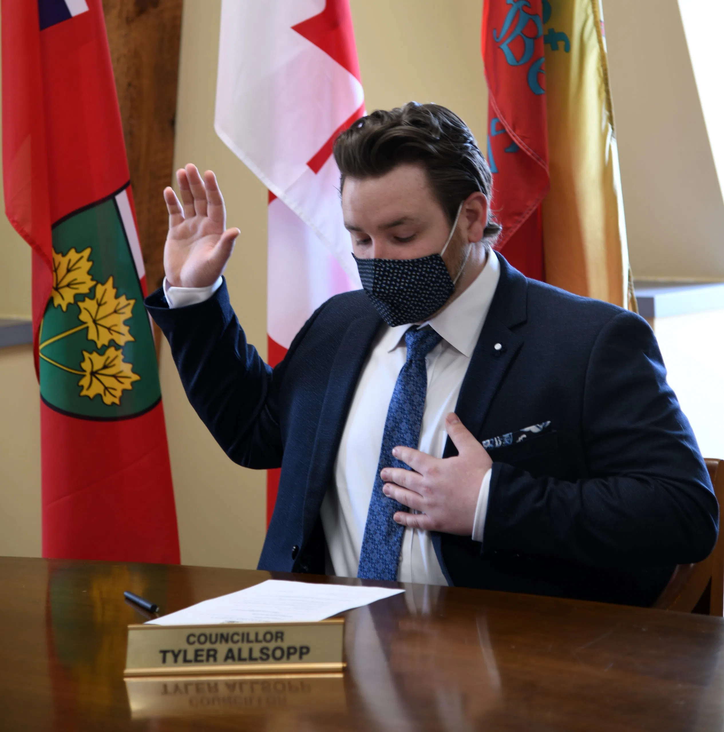 Tyler Allsopp sworn in as Belleville's new city councillor