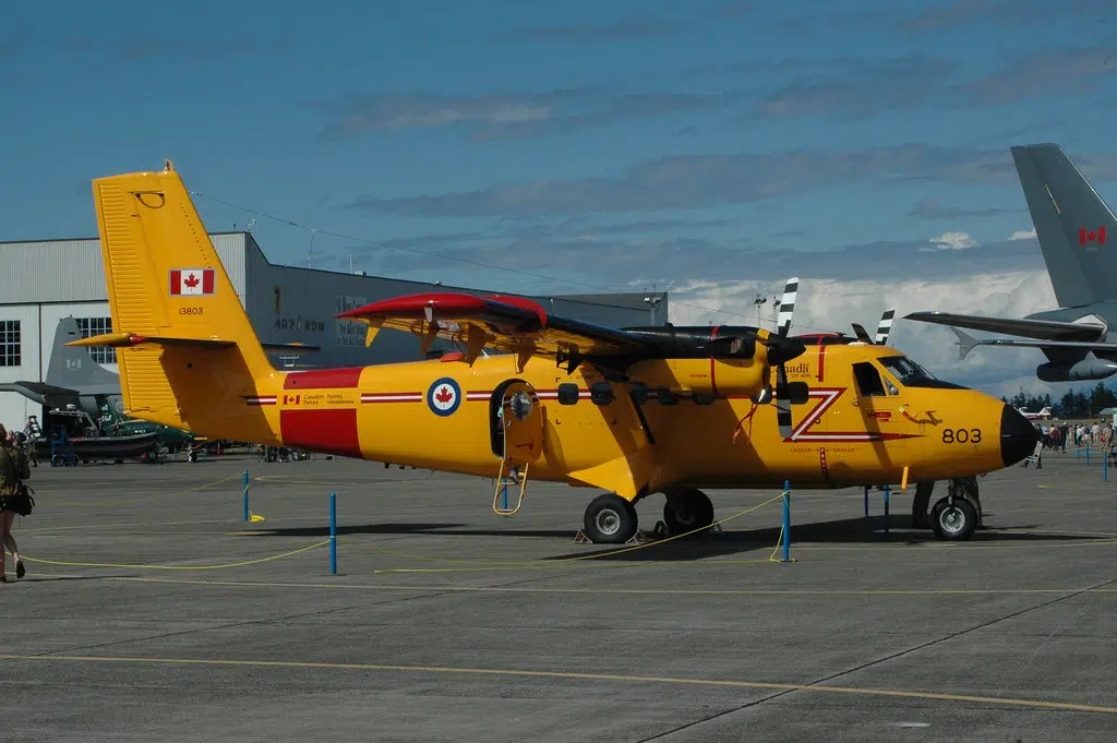 RCAF aircraft flying low in the Quinte region