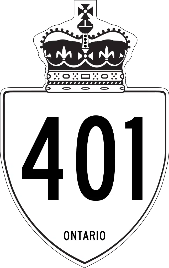 Lane closure on 401 East tonight