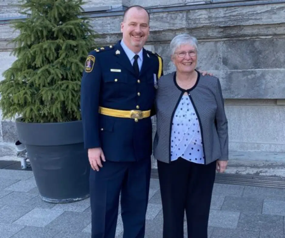 Two members with Belleville Police Service receive awards from the Governor General