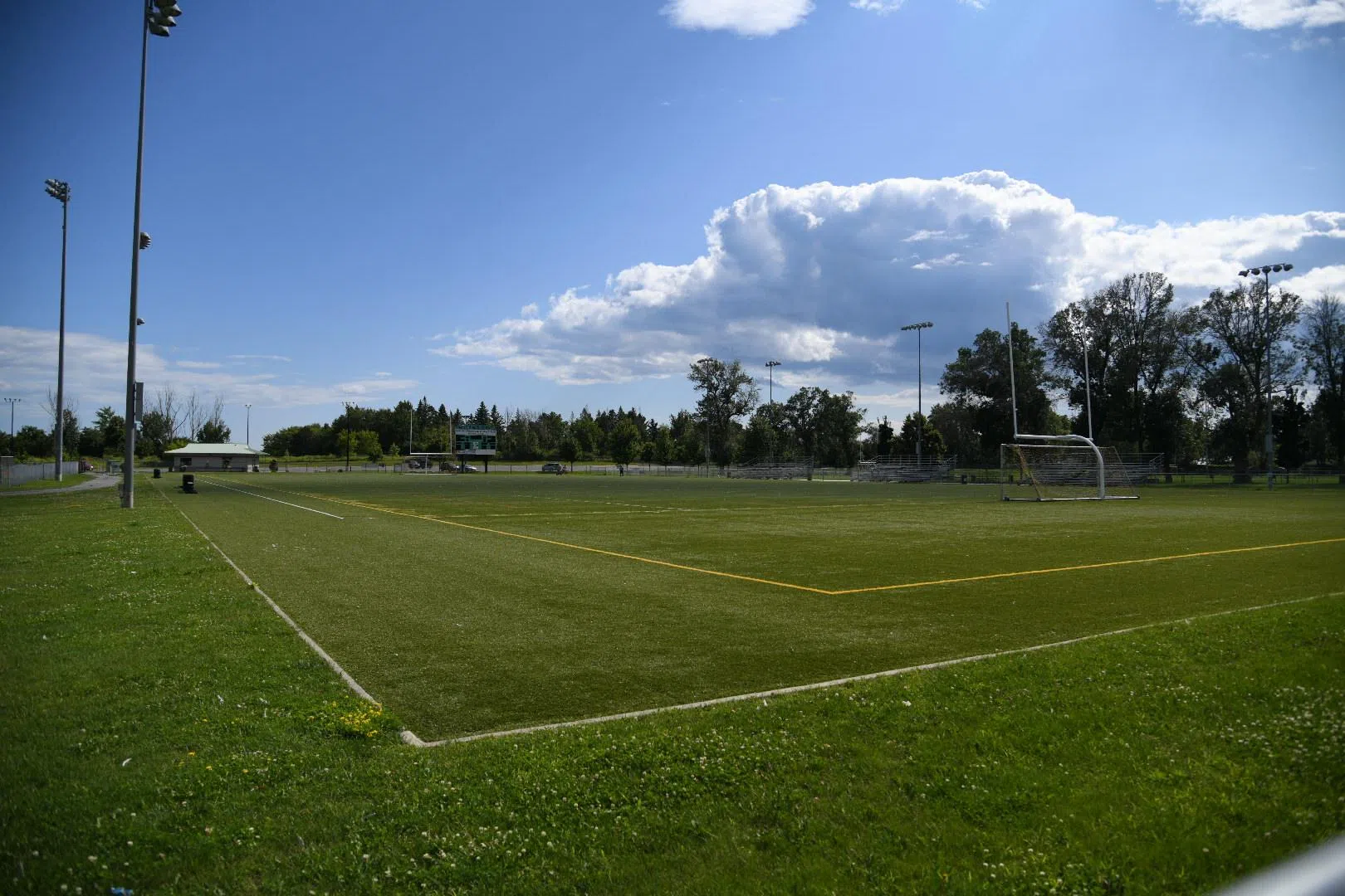 One of the fields closed at Mary Anne Sills Park