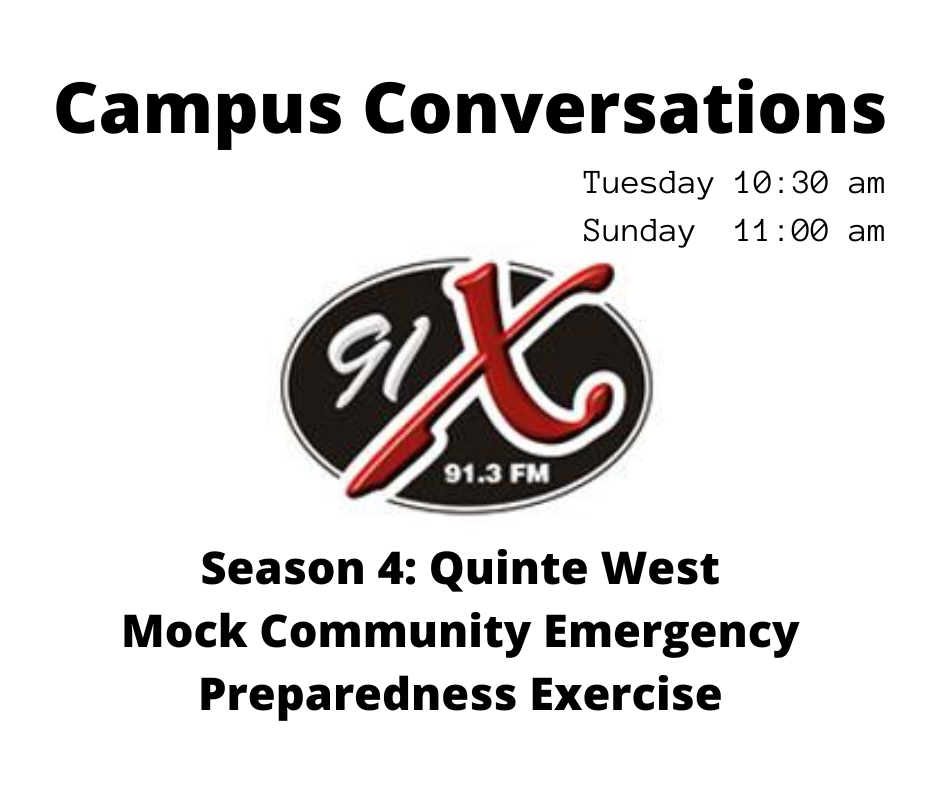 Campus Conversations - Loyalist College participating in a Mock Community Emergency Preparedness Exercise