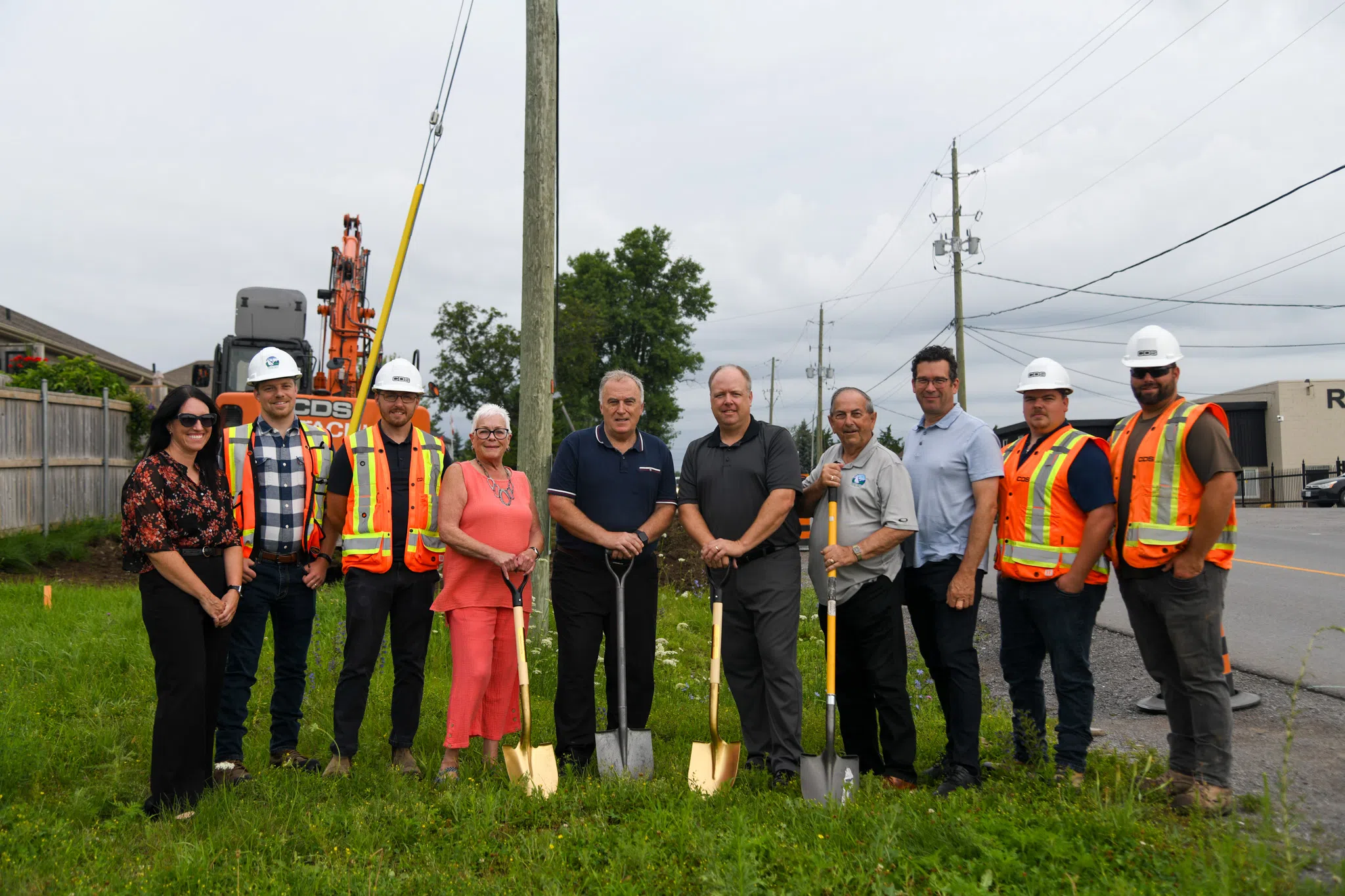 Belleville officials celebrate the start of the Farnham Road reconstruction project
