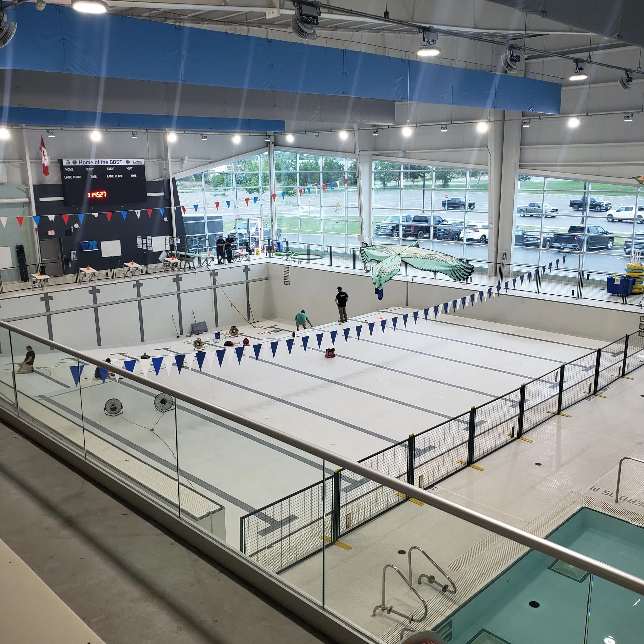 Annual shutdown of the pool at the QSWC