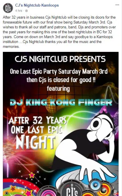 CJ's nightclub prepares to close its doors 