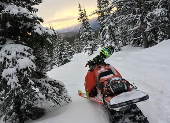A Lumby man has died in a snowmobile accident 