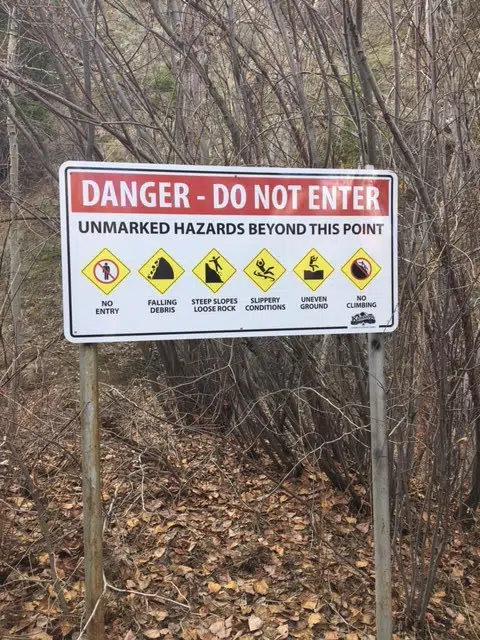 City of Kamloops has put extra warning signs for Peterson Creek hikers, after a record number of call outs