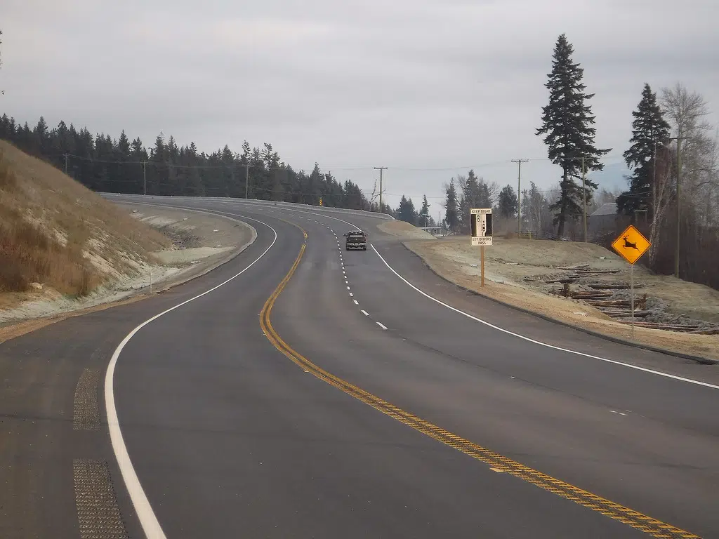 New passing lanes complete on Yellowhead Highway near Darfield