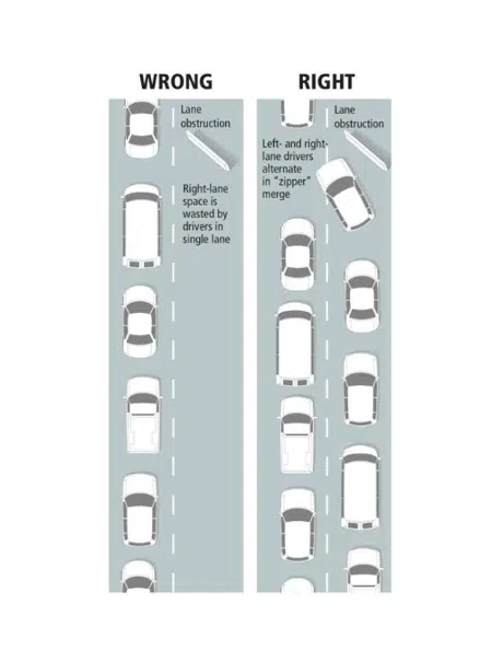 Kamloops drivers urged to use the "zipper merge" in the Victoria Street West construction zone