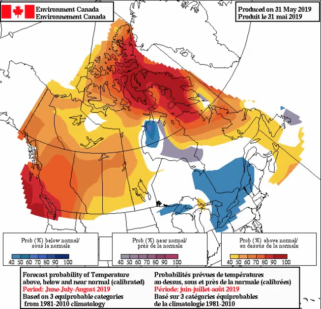 Environment Canada expects warmer-than-normal temperatures in B.C., across Prairies all summer