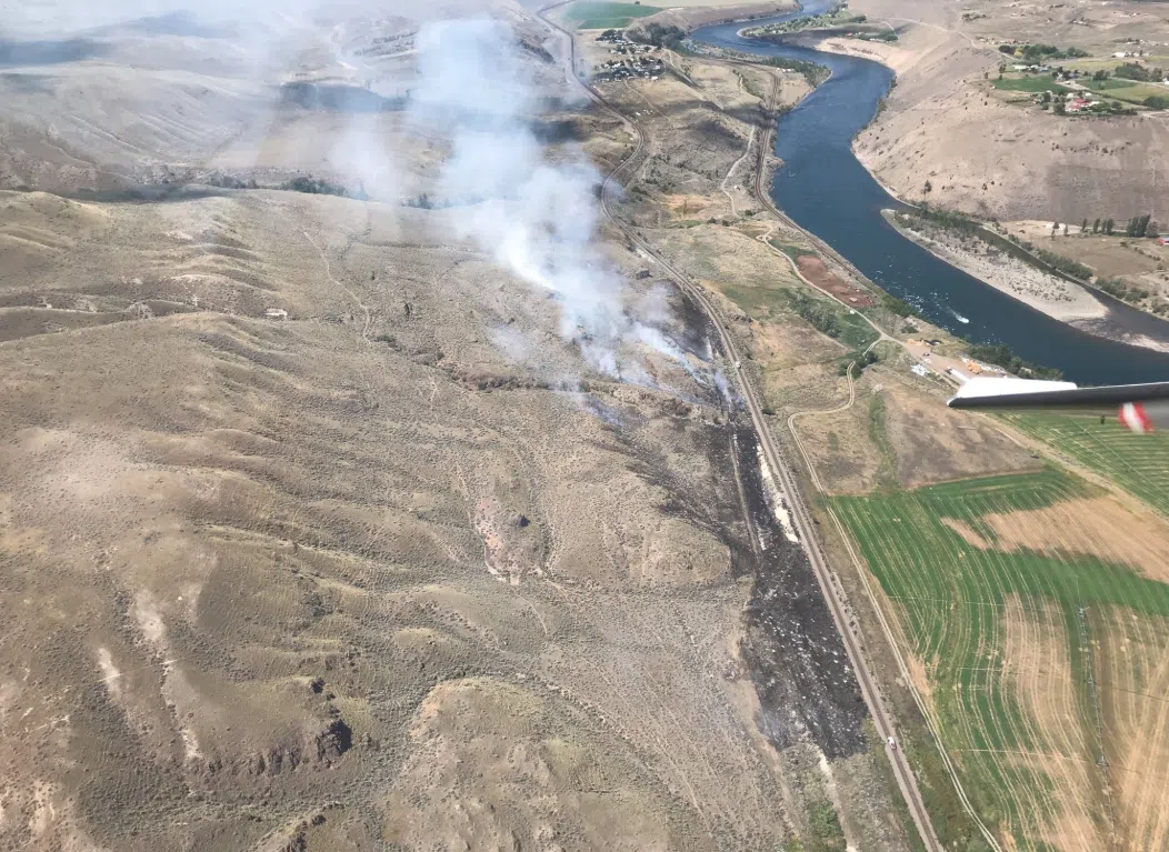 Update: Wildfire burning west of Kamloops now being held
