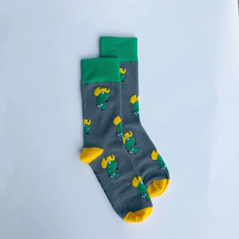 Kamloops Chamber won't make more grey and yellow 'Kami the Fish' socks