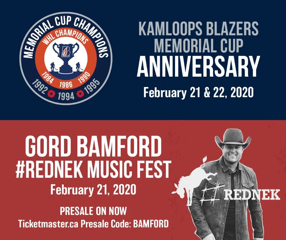 Blazers to partner with Gord Bamford to celebrate Memorial Cup 25th anniversary
