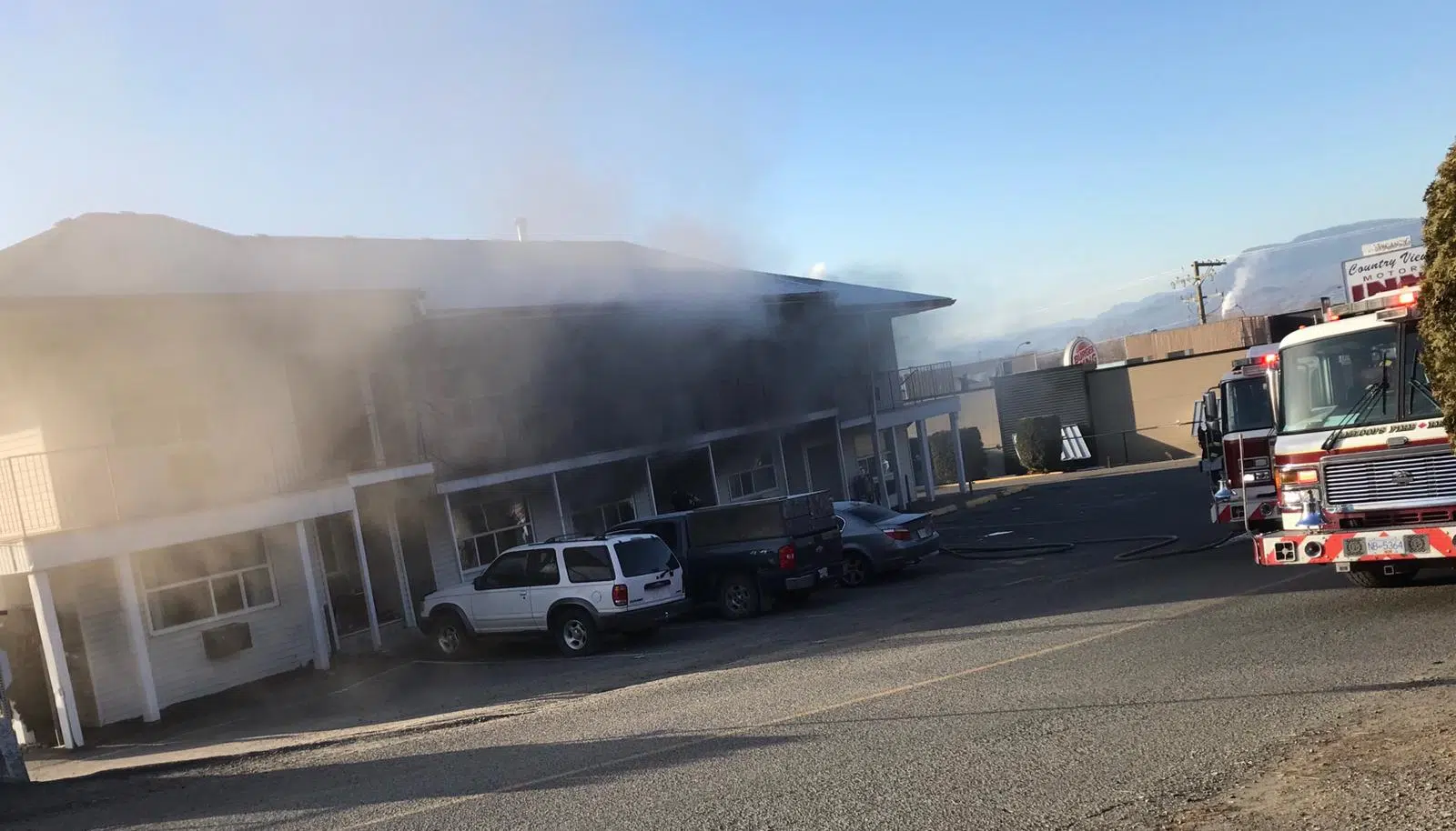 Updated - Valleyview motel fire quickly extinguished by Kamloops firefighters
