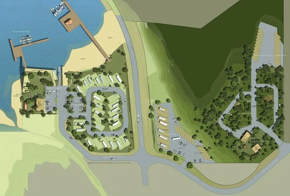 Sicamous plans to build campground on the Waterway Houseboats property on Mara Lake