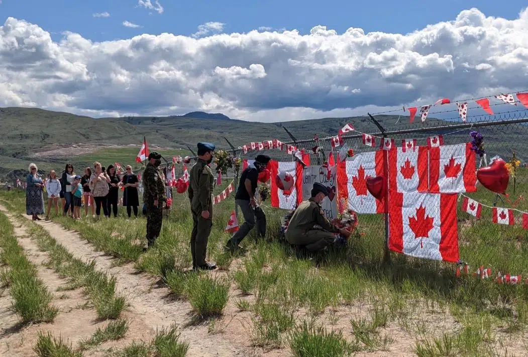 Defence minister visits Snowbirds crash memorial; some wreckage being cleared away