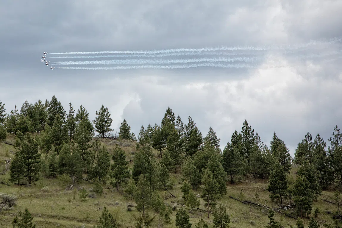 Snowbirds fly through Kamloops area as part of Operation Inspiration