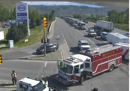 UPDATE: Woman riding motorcycle killed in crash at Highway 5 in Kamloops